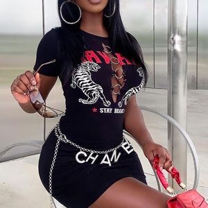 Fashion nova stay brave mini dress